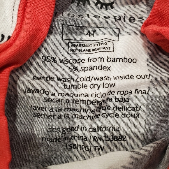 Little Sleepies Buffalo Plaid Two-Piece Bamboo Viscose Pajama Set Size - Picture 4 of 5